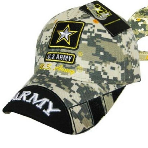 Thepatriotspride Other - U.S. Army Star Hat Black Bill Camo Camouflage Digi